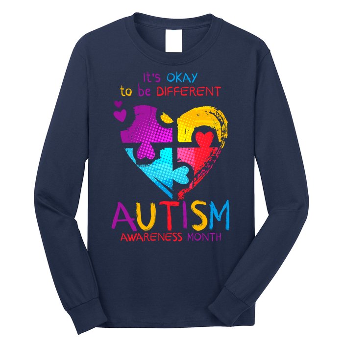 It's Okay To Be Different Autism Awareness Month1 Long Sleeve Shirt