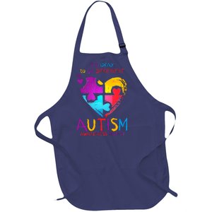 It's Okay To Be Different Autism Awareness Month1 Full-Length Apron With Pockets