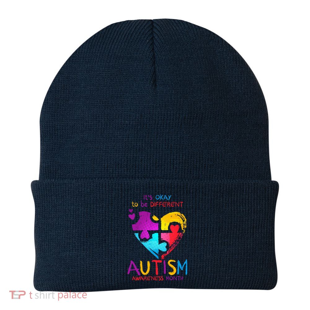 It's Okay To Be Different Autism Awareness Month1 Beanie