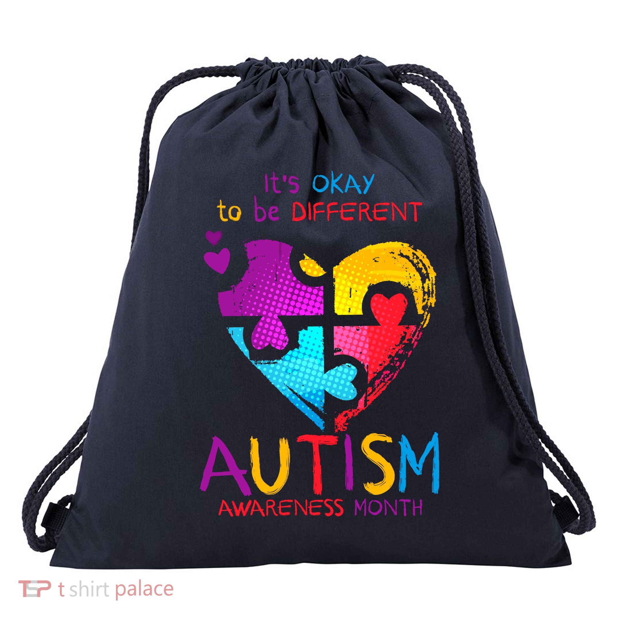 It's Okay To Be Different Autism Awareness Month1 Drawstring Bag