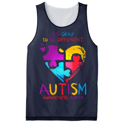 It's Okay To Be Different Autism Awareness Month1 Mesh Reversible Basketball Jersey Tank