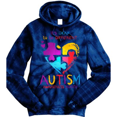 It's Okay To Be Different Autism Awareness Month1 Tie Dye Hoodie