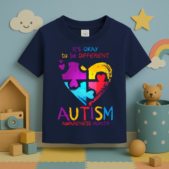 It's Okay To Be Different Autism Awareness Month1 Toddler T-Shirt