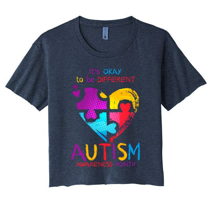It's Okay To Be Different Autism Awareness Month1 Crop Top