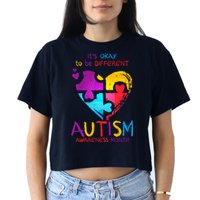 It's Okay To Be Different Autism Awareness Month1 Crop Top