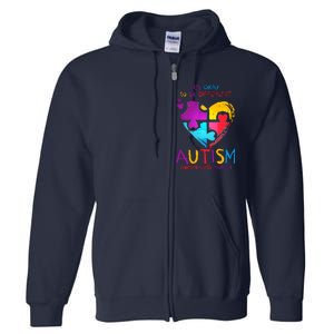 It's Okay To Be Different Autism Awareness Month1 Full Zip Hoodie