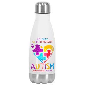 It's Okay To Be Different Autism Awareness Month1 Stainless Steel Insulated Water Bottle