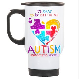 It's Okay To Be Different Autism Awareness Month1 Stainless Steel Travel Mug