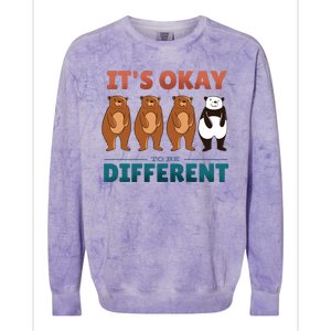 It's Okay To Be Different Bears Colorblast Crewneck Sweatshirt