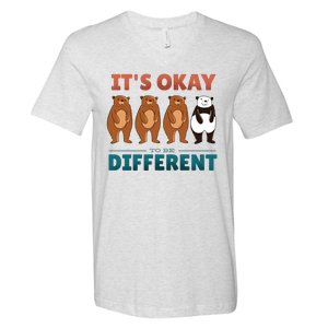 It's Okay To Be Different Bears V-Neck T-Shirt