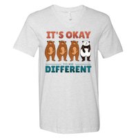 It's Okay To Be Different Bears V-Neck T-Shirt