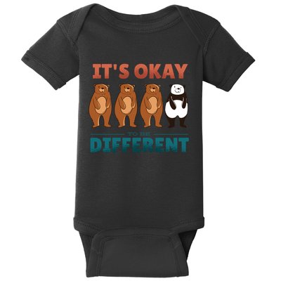 It's Okay To Be Different Bears Baby Bodysuit