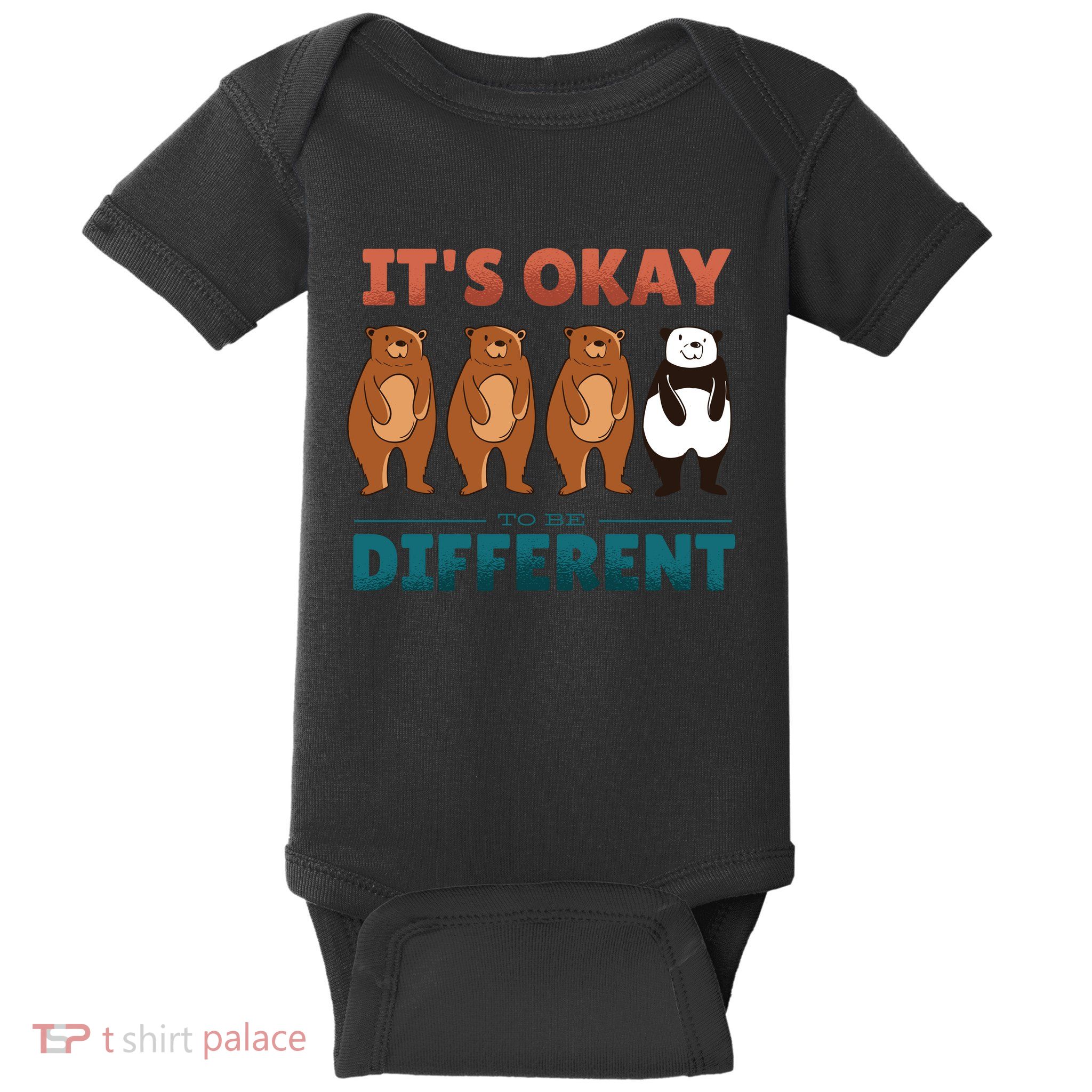It's Okay To Be Different Bears Baby Bodysuit
