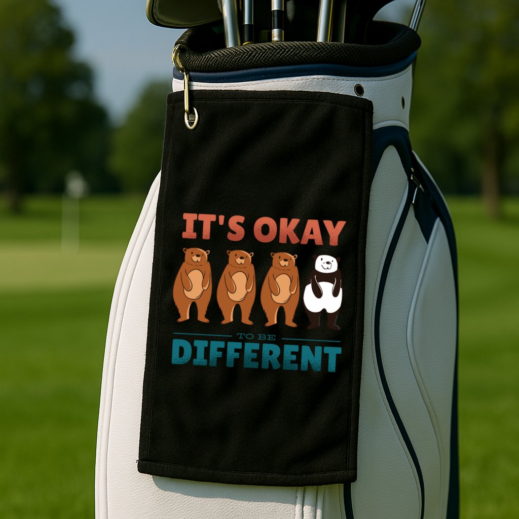 It's Okay To Be Different Bears Golf Towel