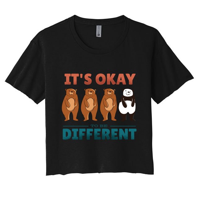 It's Okay To Be Different Bears Crop Top