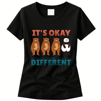 It's Okay To Be Different Bears Womens T-Shirt