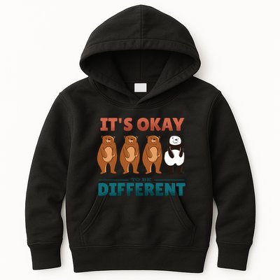 It's Okay To Be Different Bears Kids Hoodie