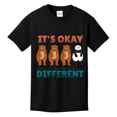 It's Okay To Be Different Bears Kids T-Shirt