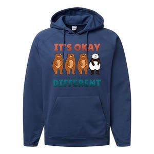 It's Okay To Be Different Bears Performance Fleece Hoodie