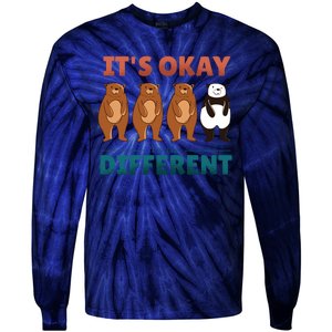 It's Okay To Be Different Bears Tie-Dye Long Sleeve Shirt