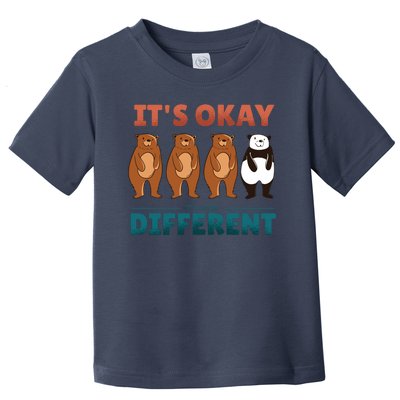 It's Okay To Be Different Bears Toddler T-Shirt