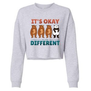 It's Okay To Be Different Bears Cropped Pullover Crew