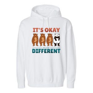 It's Okay To Be Different Bears Garment-Dyed Fleece Hoodie