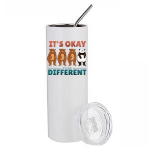 It's Okay To Be Different Bears Stainless Steel Tumbler