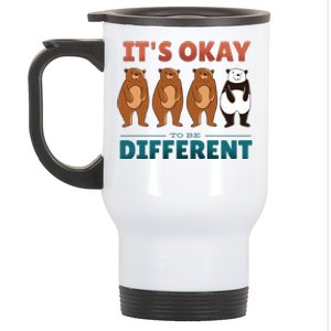 It's Okay To Be Different Bears Stainless Steel Travel Mug