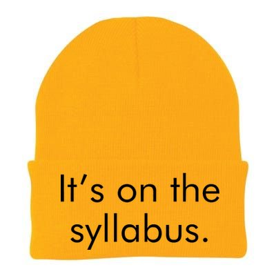 It's on the Syllabus. Knit Cap Winter Beanie