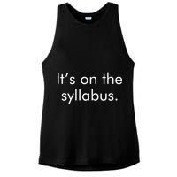 It's on the Syllabus. Ladies PosiCharge Tri-Blend Wicking Tank