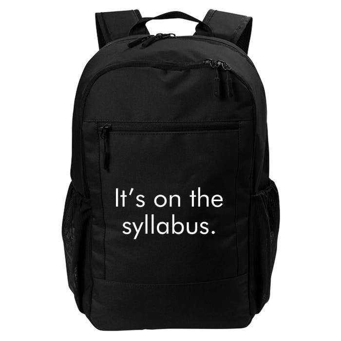 It's on the Syllabus. Backpack