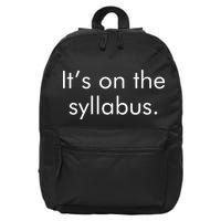 It's on the Syllabus. 16 in Basic Backpack