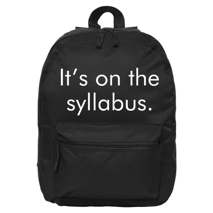 It's on the Syllabus. 16 in Basic Backpack