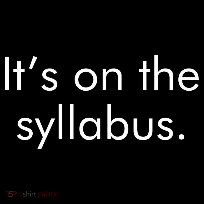 It's on the Syllabus. Poster