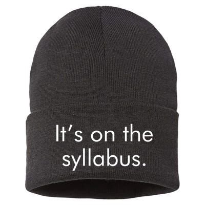 It's on the Syllabus. Sustainable Knit Beanie