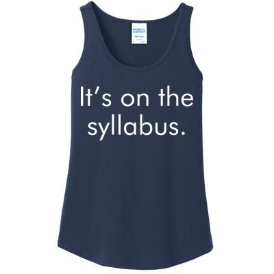 It's on the Syllabus. Ladies Essential Tank