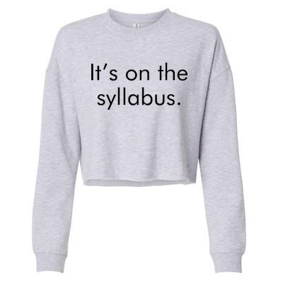 It's on the Syllabus. Cropped Pullover Crew