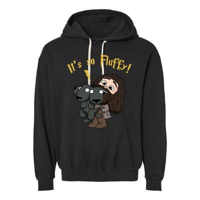 It's So Fluffy Funny Magical Wizard Garment-Dyed Fleece Hoodie