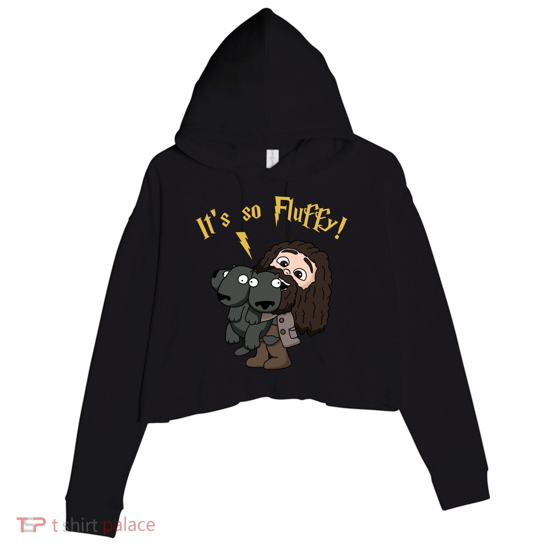 It's So Fluffy Funny Magical Wizard Crop Fleece Hoodie