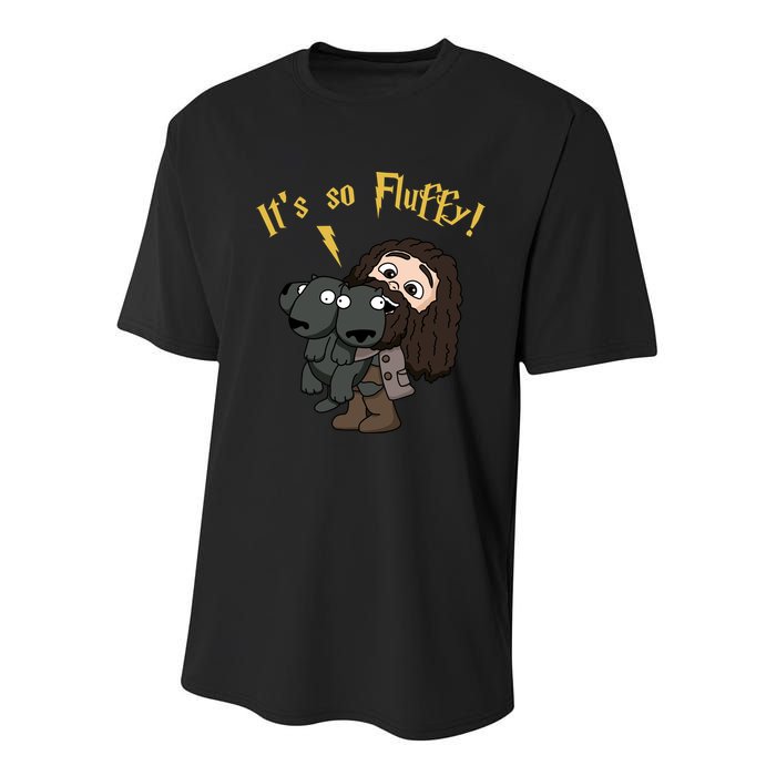 It's So Fluffy Funny Magical Wizard Youth Performance Sprint T-Shirt