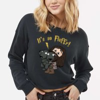 It's So Fluffy Funny Magical Wizard Cropped Pullover Crew