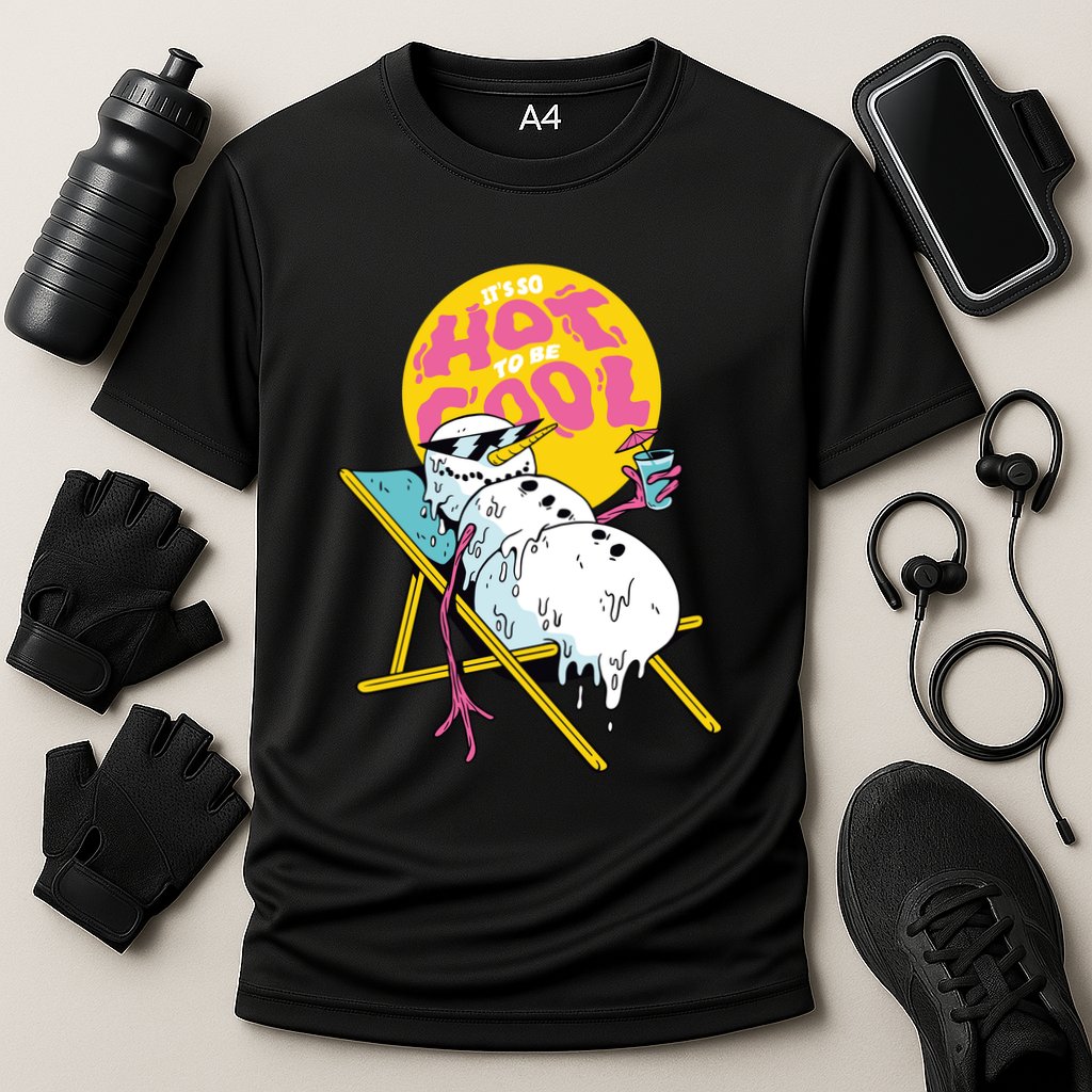 It's So Hot To Be Cool Snowman Performance Shirt