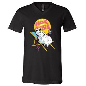 It's So Hot To Be Cool Snowman V-Neck T-Shirt