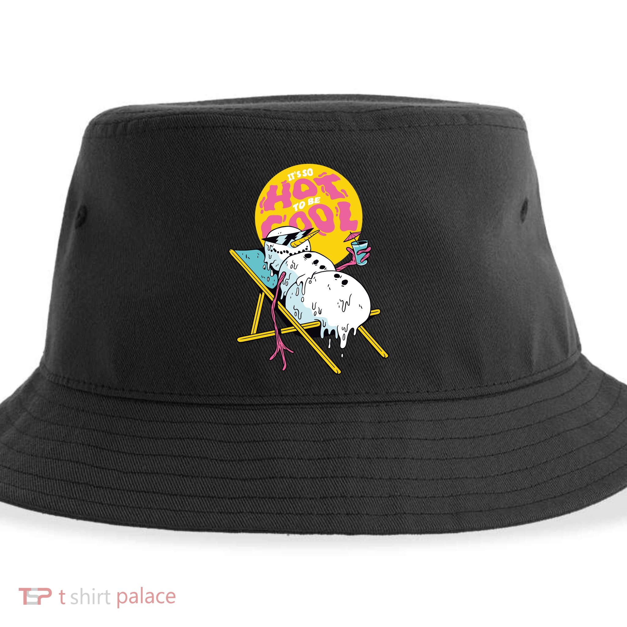 It's So Hot To Be Cool Snowman Sustainable Bucket Hat
