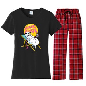 It's So Hot To Be Cool Snowman Women's Flannel Pajama Set