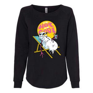 It's So Hot To Be Cool Snowman Womens California Wash Sweatshirt