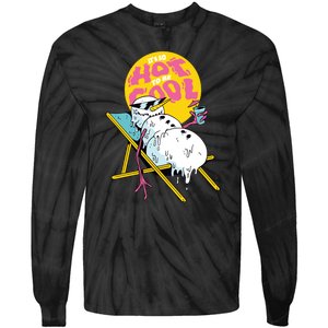 It's So Hot To Be Cool Snowman Tie-Dye Long Sleeve Shirt