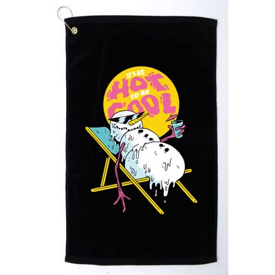 It's So Hot To Be Cool Snowman Golf Towel