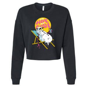 It's So Hot To Be Cool Snowman Cropped Pullover Crew